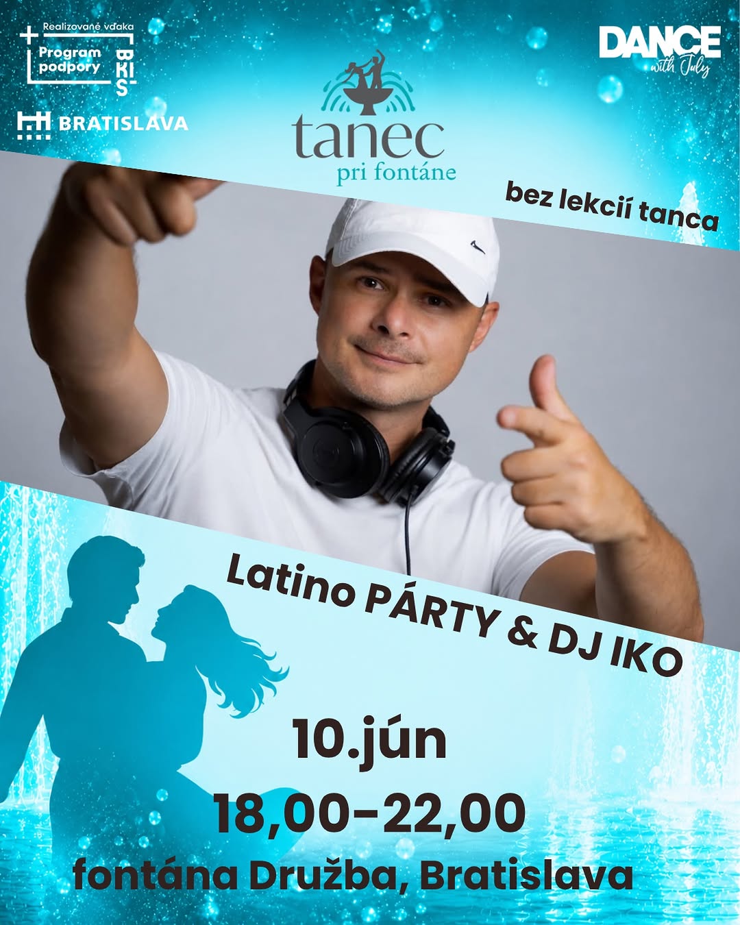 Latino party at the fountain
