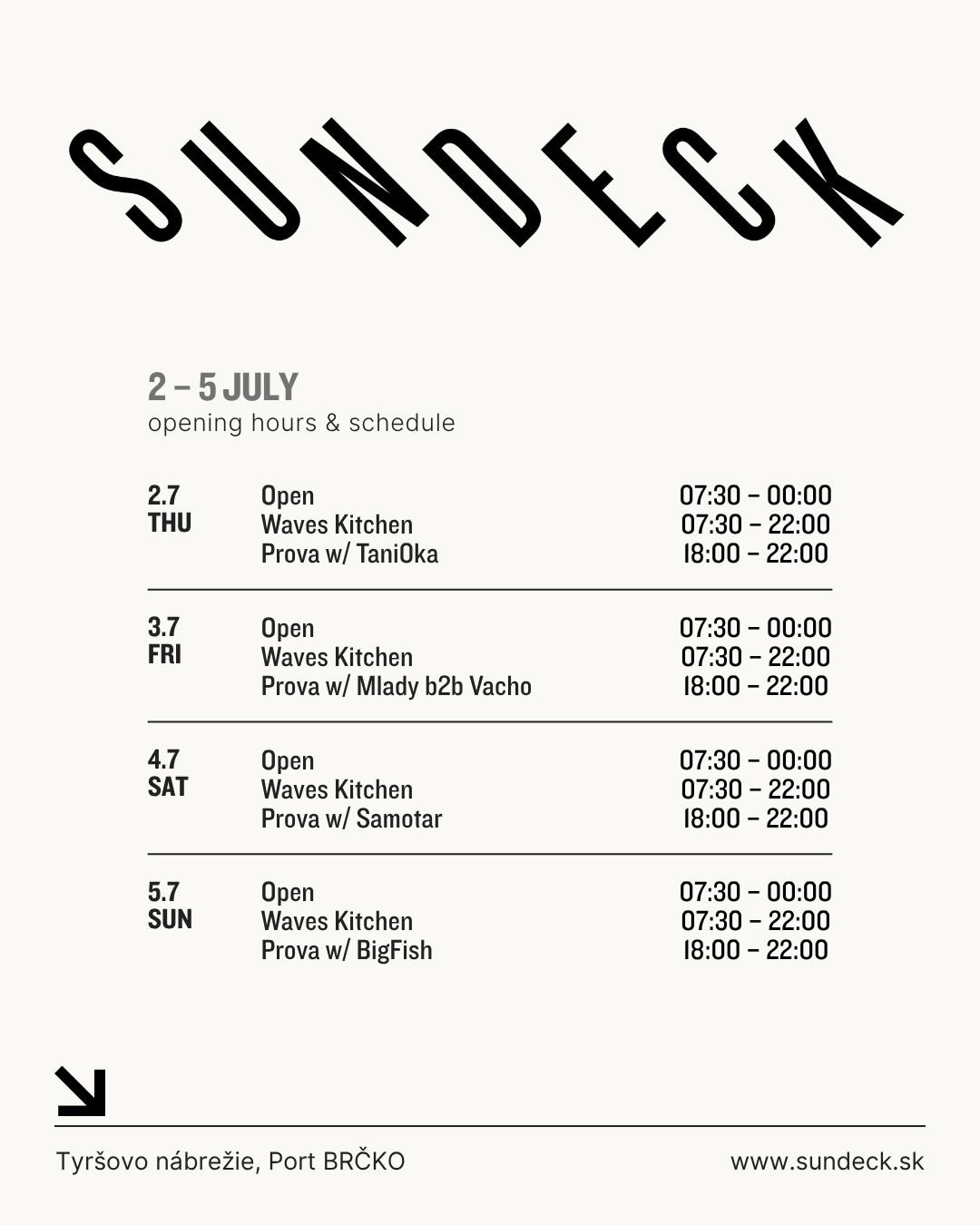 Thursday at Sundeck with TaniOka